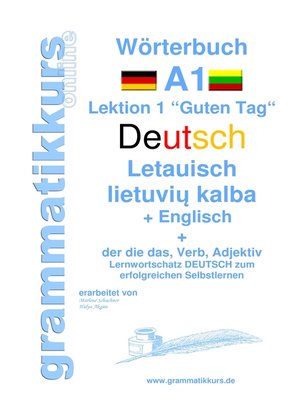cover image of Wörterbuch Deutsch--Litauisch--Englisch Niveau A1